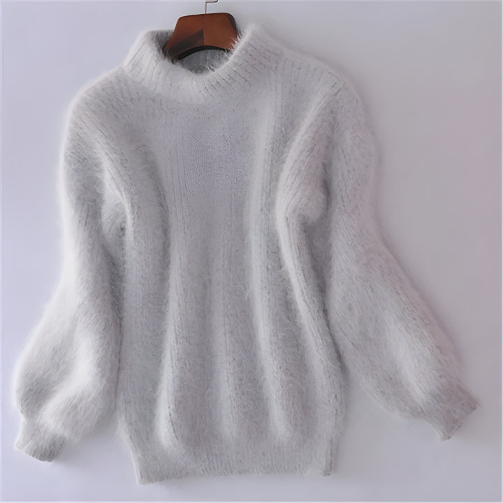 Women’s Turtleneck Sweater | Thick Knit with Lantern Sleeves | Winter Style | Polyester