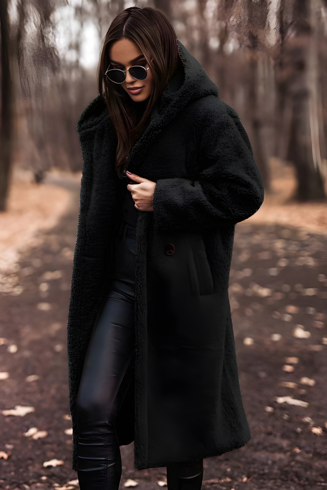 Women’s Teddy Jacket | Long Plush Coat | Warm Faux Fur Outwear
