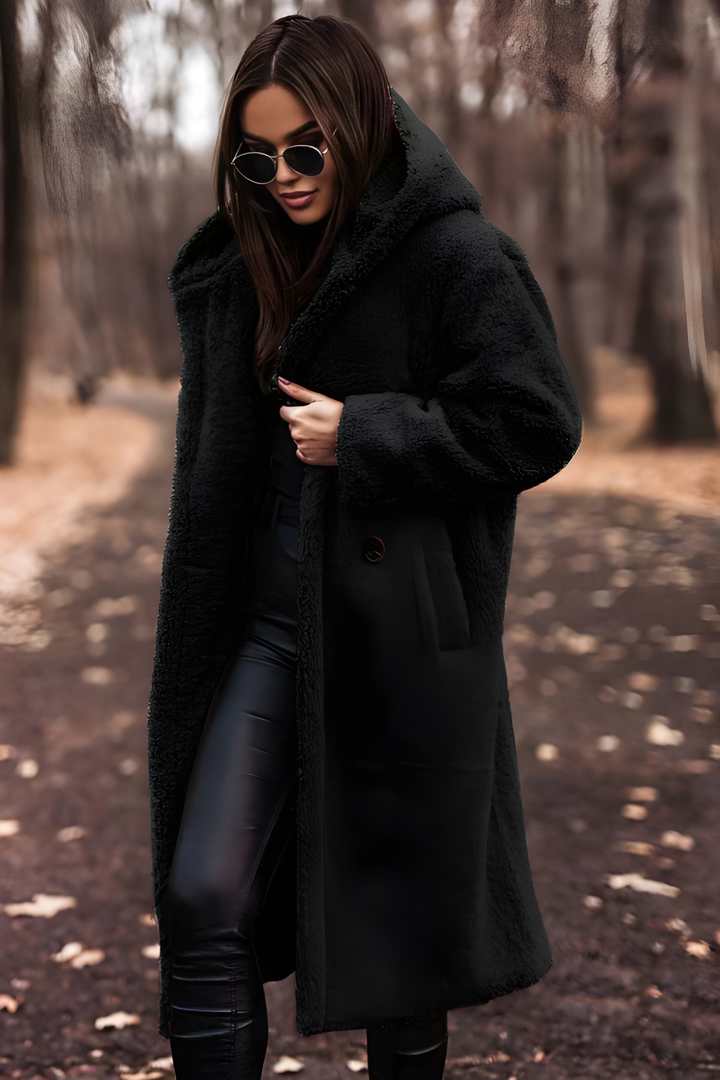 Women’s Teddy Jacket | Long Plush Coat | Warm Faux Fur Outwear