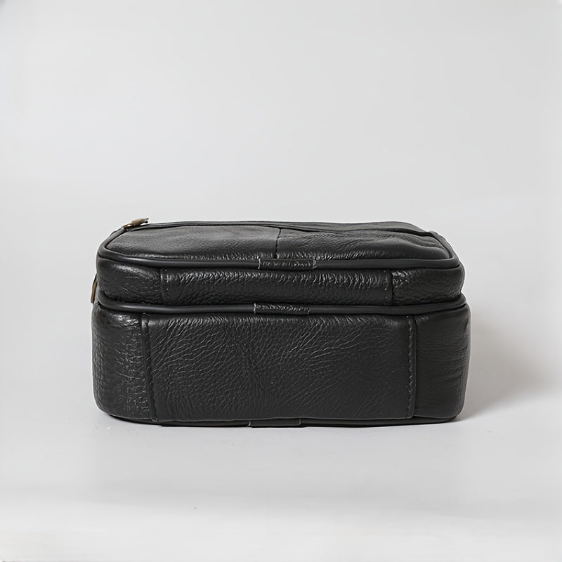 Men’s Crossbody Bag | Premium Leather | Large Capacity & Adjustable Strap | Business Bag