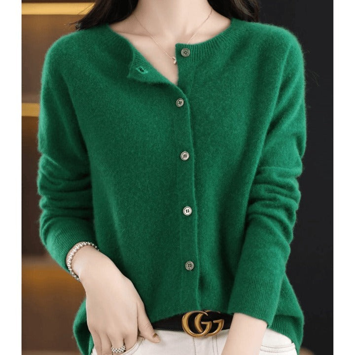 Women’s Cardigan | Soft Round-Neck Jumper | Clothing Knitwear
