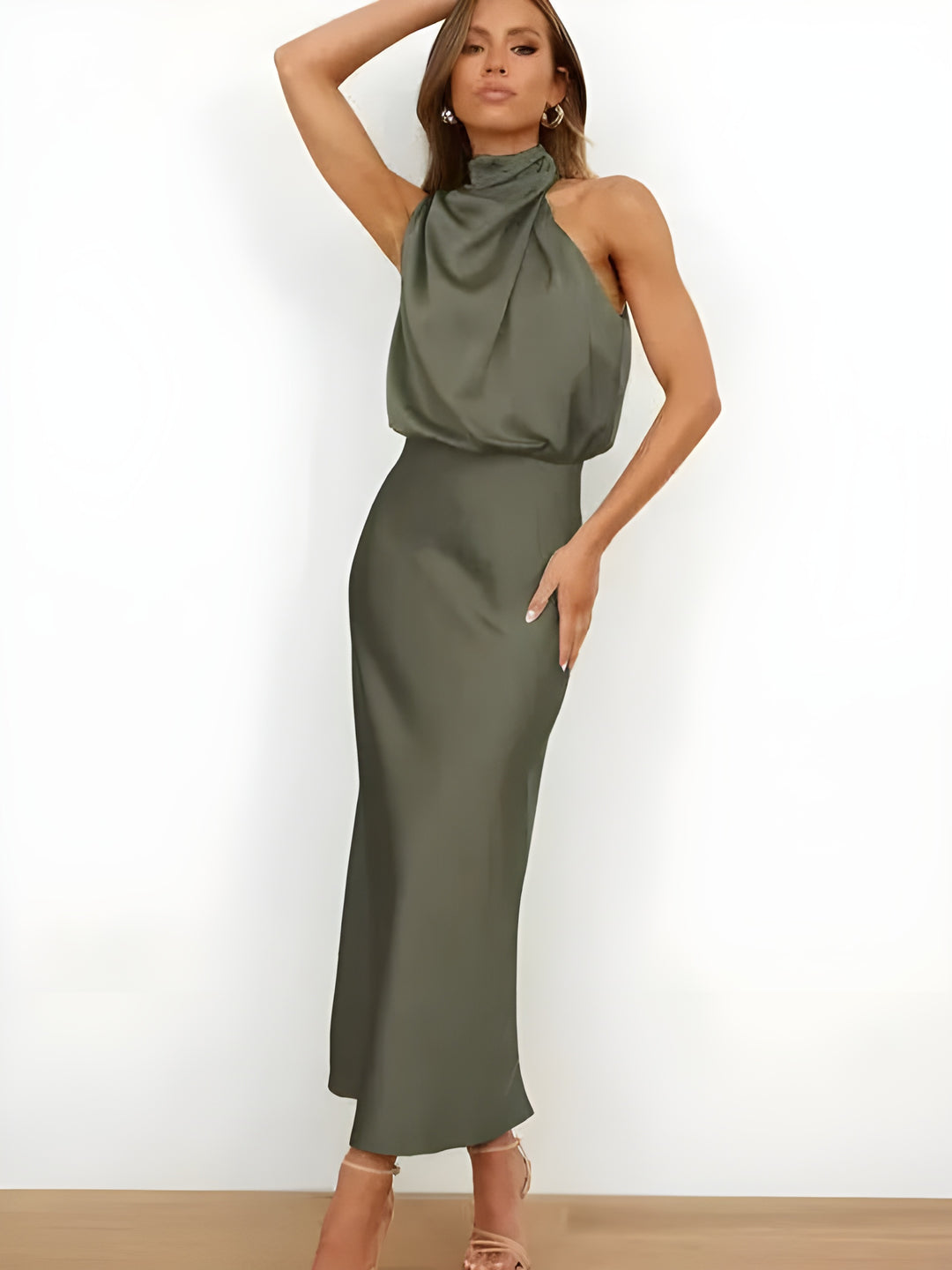 Women's Maxi Dress | Sleeveless Halter Design | Evening Style Dresses