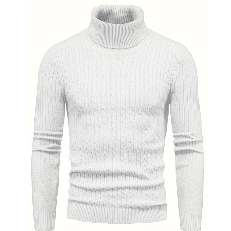 Men's Sweatshirt | Slim Knit Turtleneck Sweater | Classic Mens Clothing