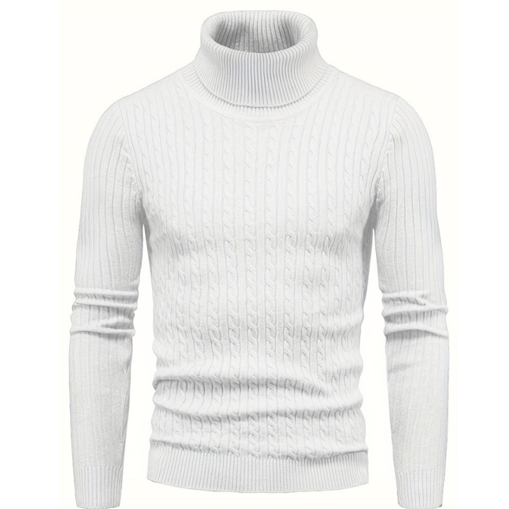 Men's Sweatshirt | Slim Knit Turtleneck Sweater | Classic Mens Clothing