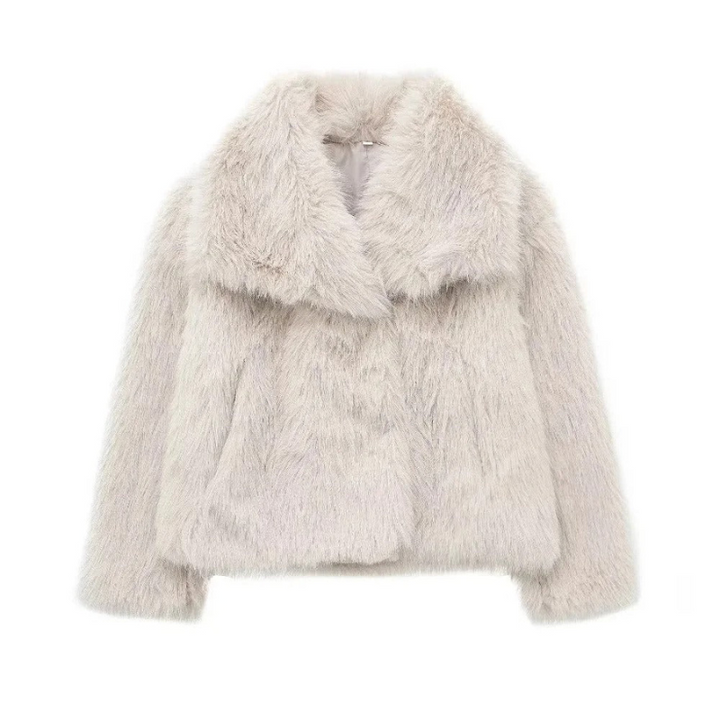 Women’s Jacket | Cropped Lapel Coat | Chic Snap-Button Outerwear