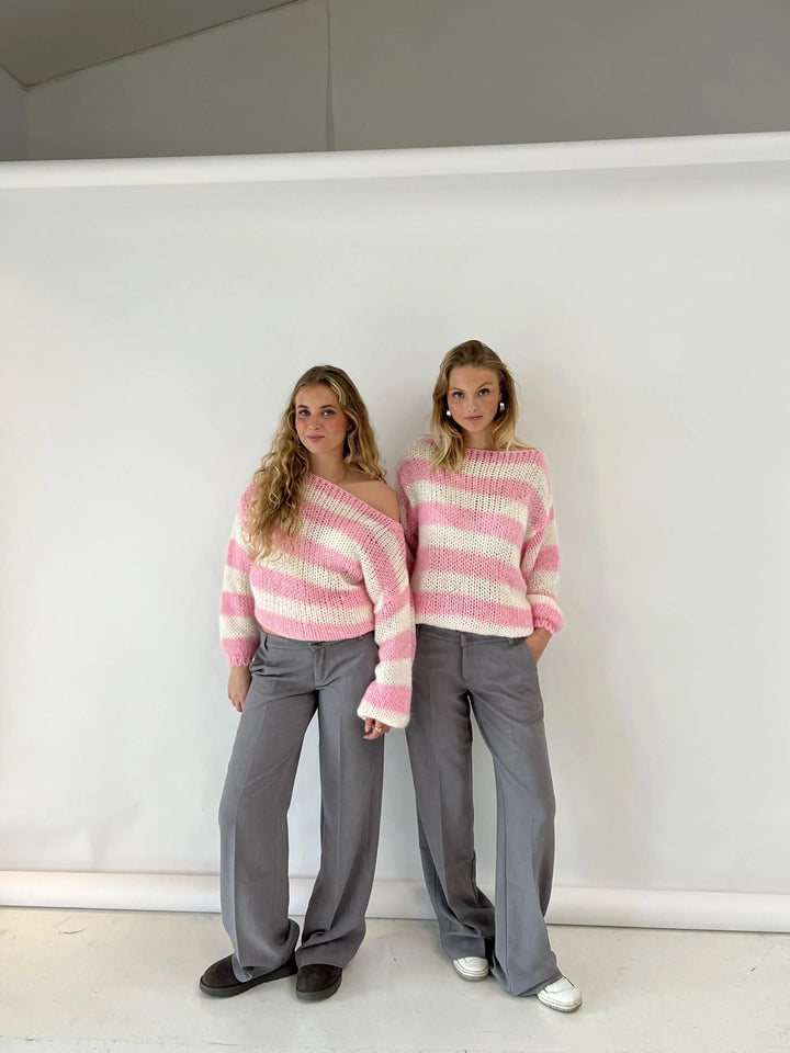 Womens Jumpers | Cozy Striped Oversized | Casual Womens Clothing