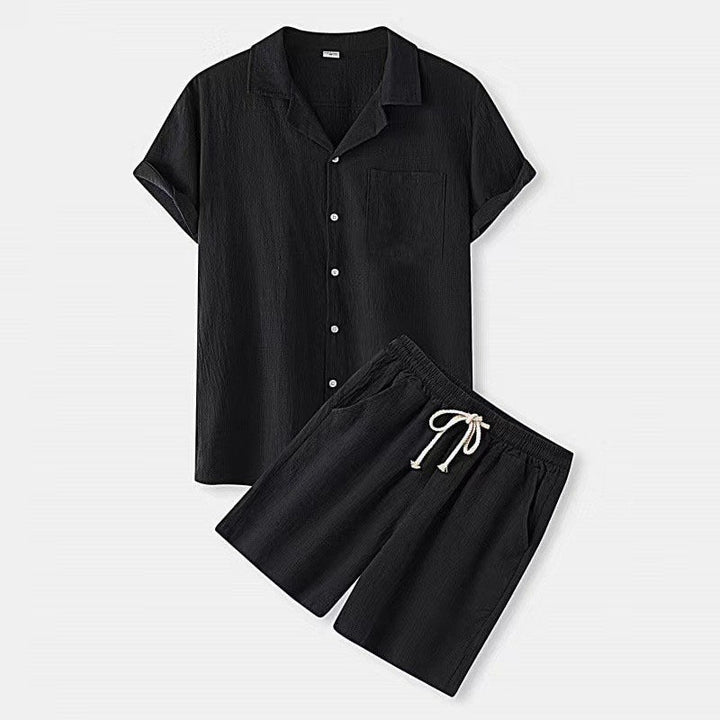 Men's Summer Set | Breathable & Comfortable | Short Sleeve & Elastic Waist | Lightweight Cotton
