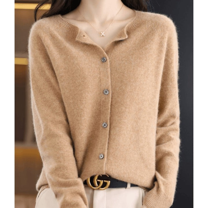 Women’s Cardigan | Soft Round-Neck Jumper | Clothing Knitwear