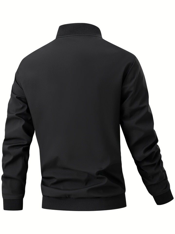 Men’s Bomber Jacket | Windproof & Multiple Pockets | Zipper Closure | Spring & Autumn