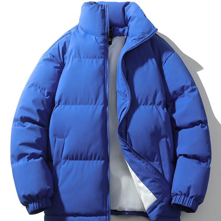 Men’s Winter Jacket | Padded Stand Collar | Relaxed Fit Casual Coat