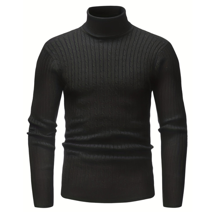 Men's Sweatshirt | Slim Knit Turtleneck Sweater | Classic Mens Clothing