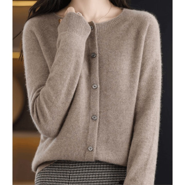 Women’s Cardigan | Soft Round-Neck Jumper | Clothing Knitwear