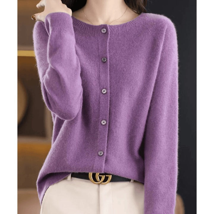 Women’s Cardigan | Soft Round-Neck Jumper | Clothing Knitwear