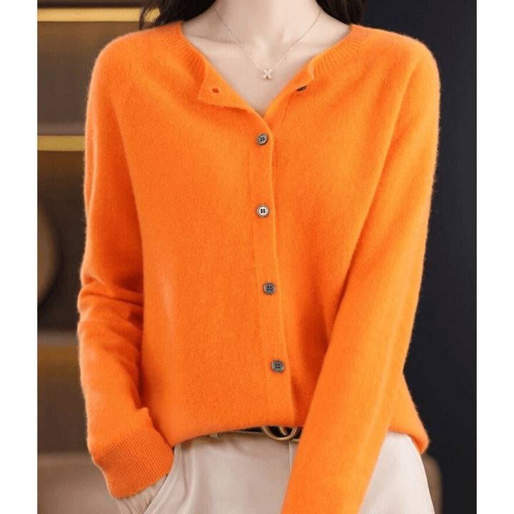 Women’s Cardigan | Soft Round-Neck Jumper | Clothing Knitwear