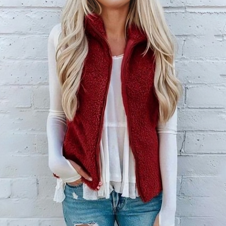 Gilet Womens | Winter Clothing | Zip Front Design
