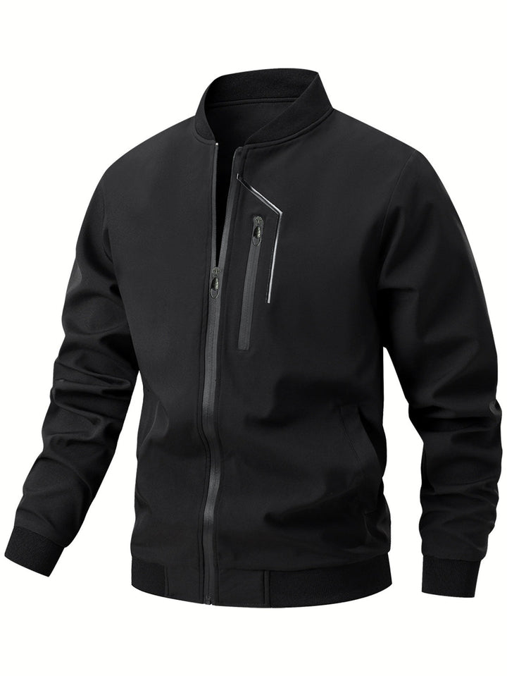 Men’s Bomber Jacket | Windproof & Multiple Pockets | Zipper Closure | Spring & Autumn