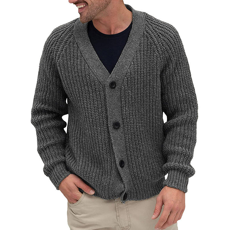 Men's Cardigan | Knit Button Design | Casual Mens Clothing