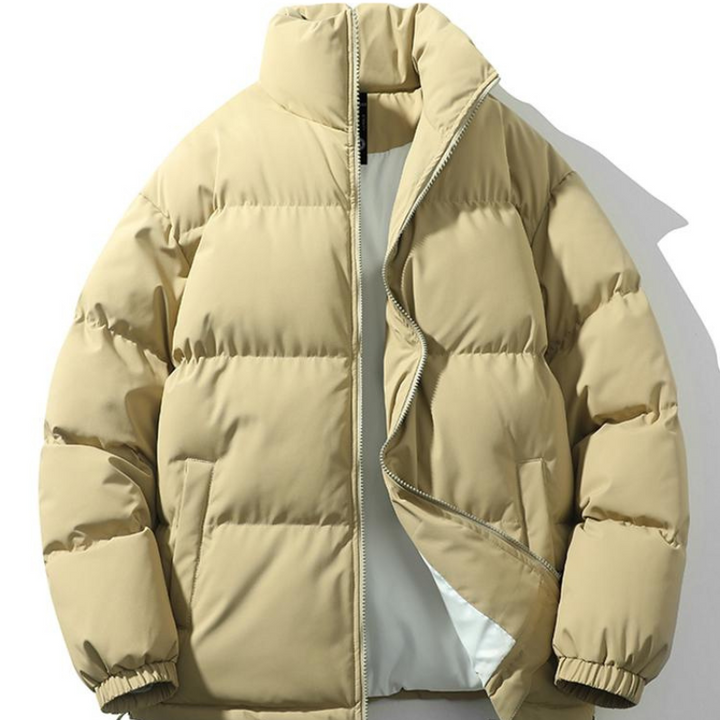 Men’s Winter Jacket | Padded Stand Collar | Relaxed Fit Casual Coat