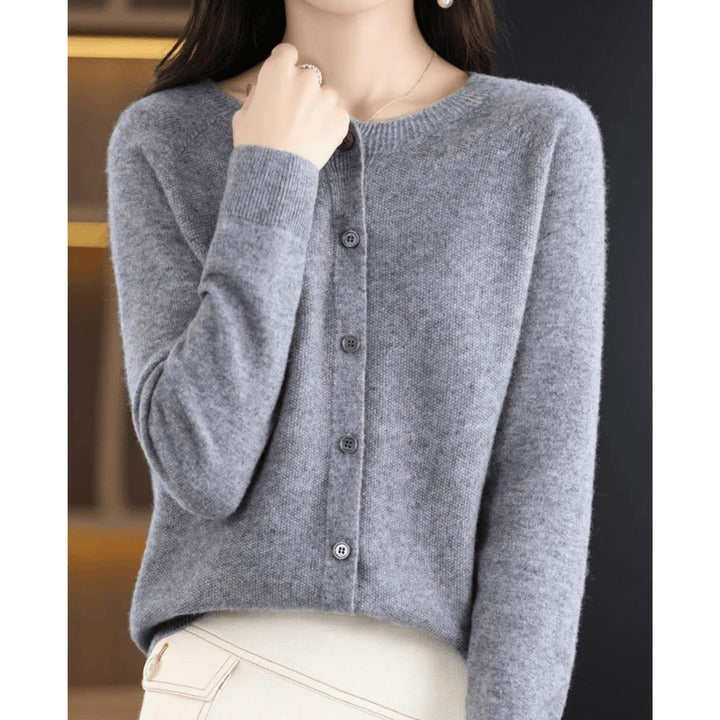 Women’s Cardigan | Soft Round-Neck Jumper | Clothing Knitwear