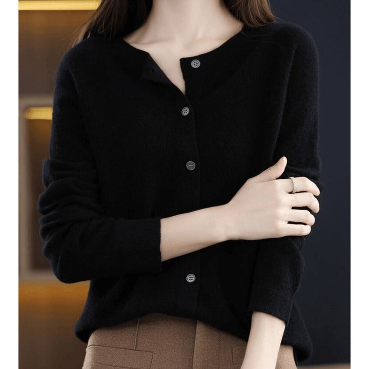 Women’s Cardigan | Soft Round-Neck Jumper | Clothing Knitwear