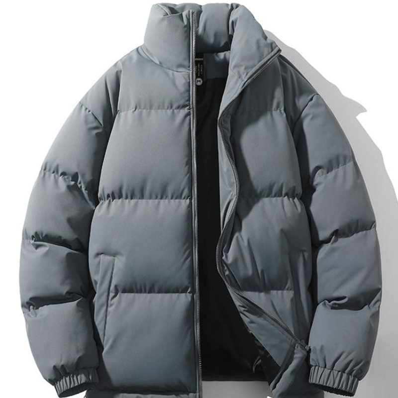 Men’s Winter Jacket | Padded Stand Collar | Relaxed Fit Casual Coat