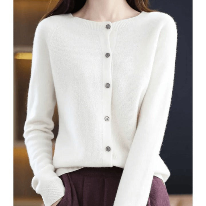 Women’s Cardigan | Soft Round-Neck Jumper | Clothing Knitwear