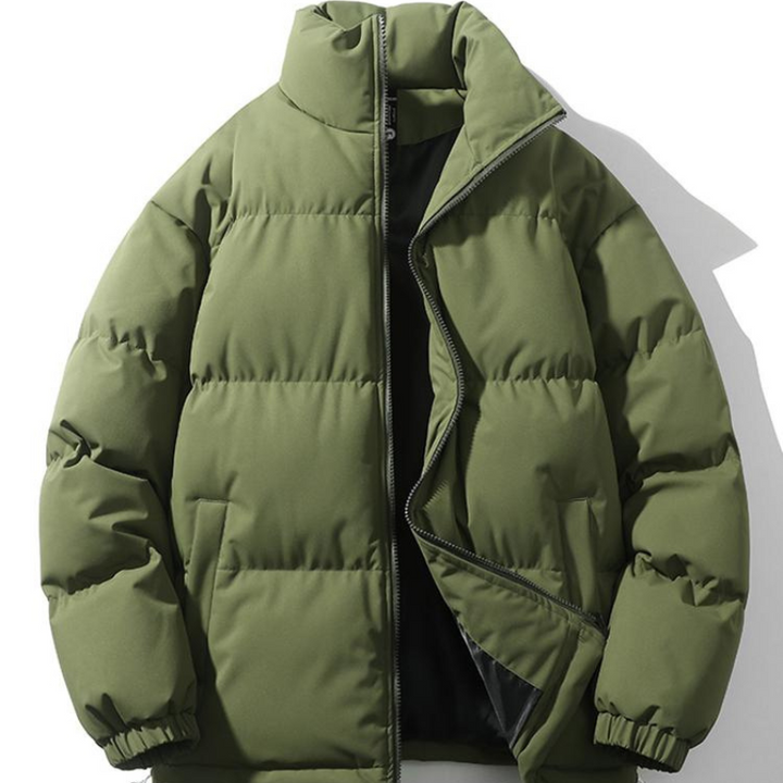 Men’s Winter Jacket | Padded Stand Collar | Relaxed Fit Casual Coat