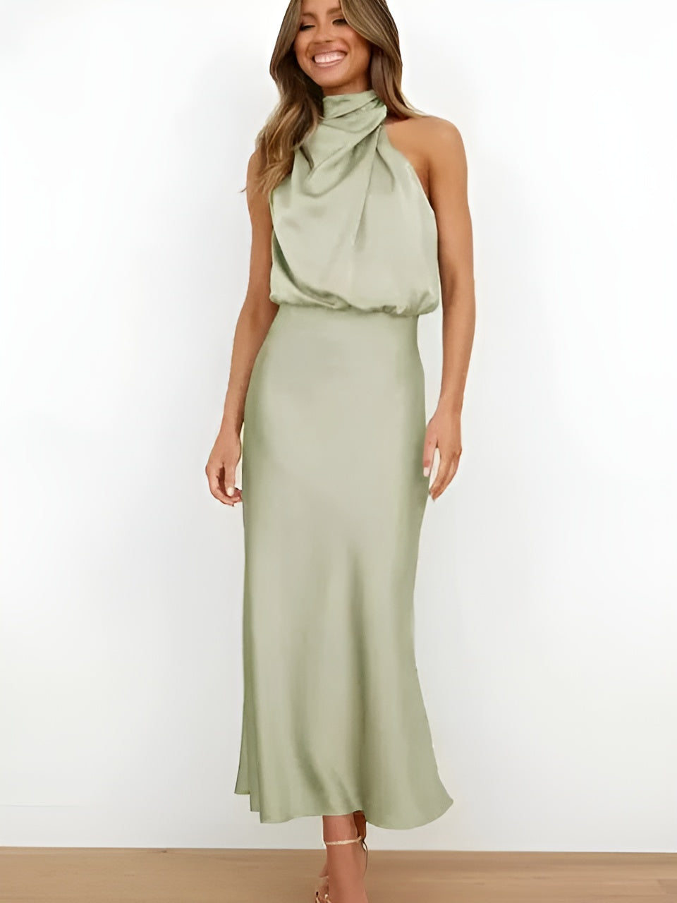 Women's Maxi Dress | Sleeveless Halter Design | Evening Style Dresses