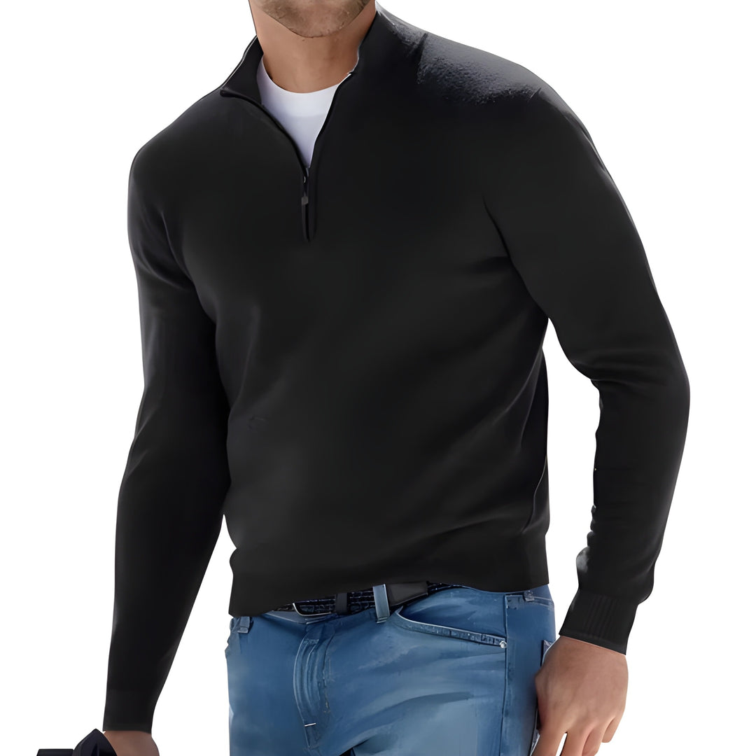 Men's Sweatshirt | Modern Half Zip Sweater | Winter Mens Clothing