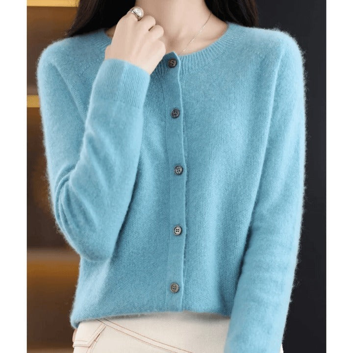Women’s Cardigan | Soft Round-Neck Jumper | Clothing Knitwear