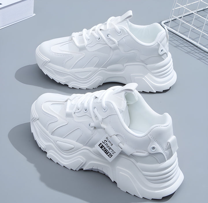 Women’s Chunky Dad Sneakers | Extra Comfortable & Trendy | Thick Sole Design | PU Mesh