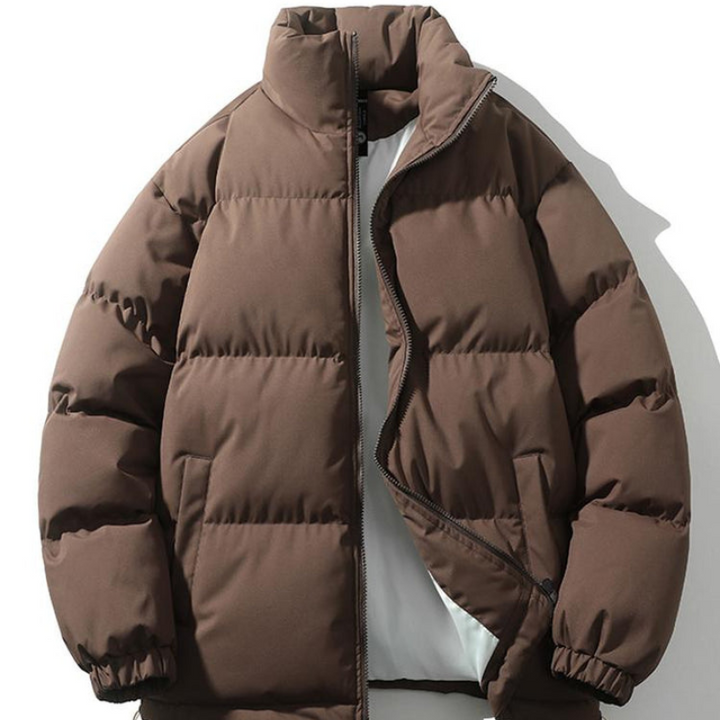 Men’s Winter Jacket | Padded Stand Collar | Relaxed Fit Casual Coat