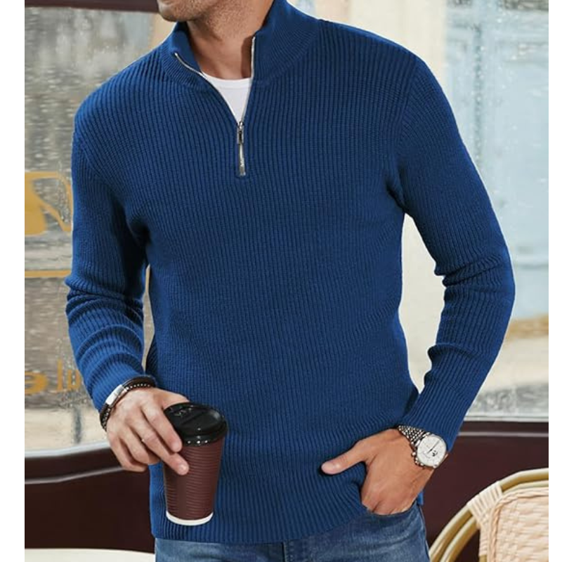 Men's Sweatshirt | Modern Half Zip Sweater | Winter Mens Clothing