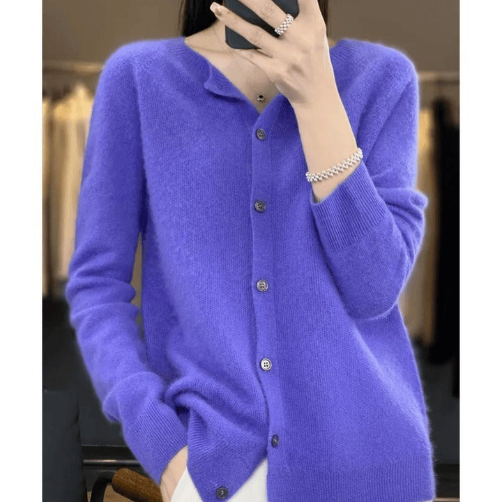 Women’s Cardigan | Soft Round-Neck Jumper | Clothing Knitwear