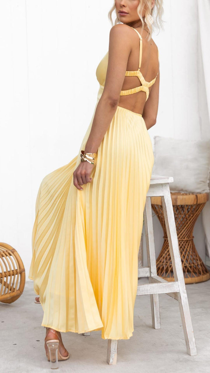 Women's Maxi Dress | Elegant Pleated Silhouette | Trendy Chic Dresses