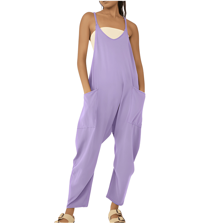Women’s Jumpsuit | Streetwear Style | One-Piece with Pockets | Polyester Knit
