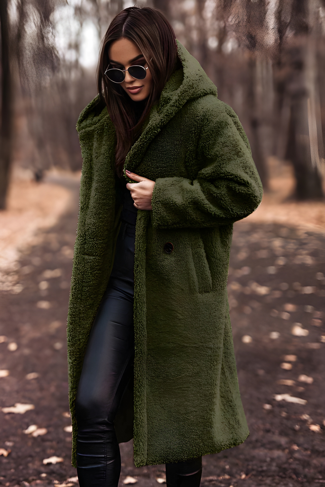 Women’s Teddy Jacket | Long Plush Coat | Warm Faux Fur Outwear