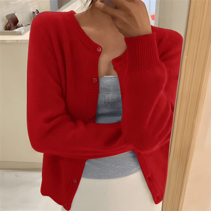 Women’s Knitted Cardigan | Single-Breasted | Soft & Casual | Cotton-Polyester Blend