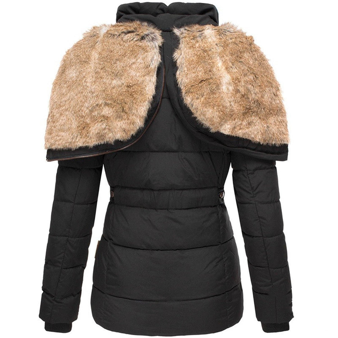 Winter Jacket for Women | Thick and Warm with Faux Fur Lining | Slim Fit Windbreaker with Hood | Zip Closure