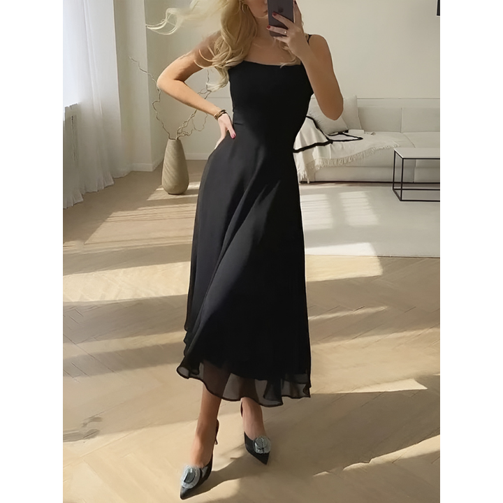 Women's Midi Dress | Elegant Square-Neck Design | Timeless Women Dresses