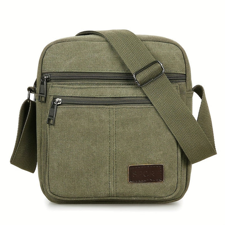 Men’s Crossbody Bag | Adjustable Strap & Multiple Zip Pockets | Durable Canvas | Casual