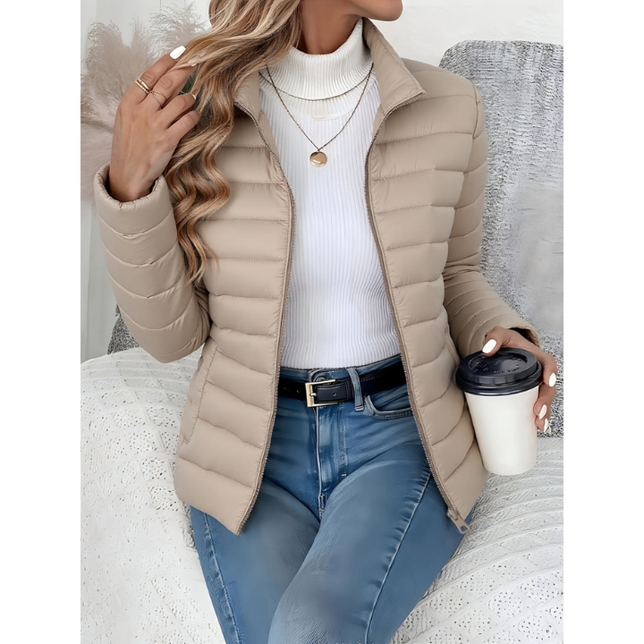 Women’s Jacket | Elegant Warm Clothing | Long Zip Outerwear