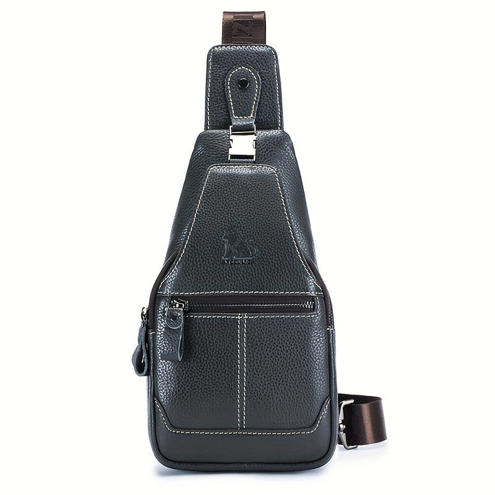 Men’s Shoulder Bag | Retro Style | Multiple Compartments | Cowhide Leather