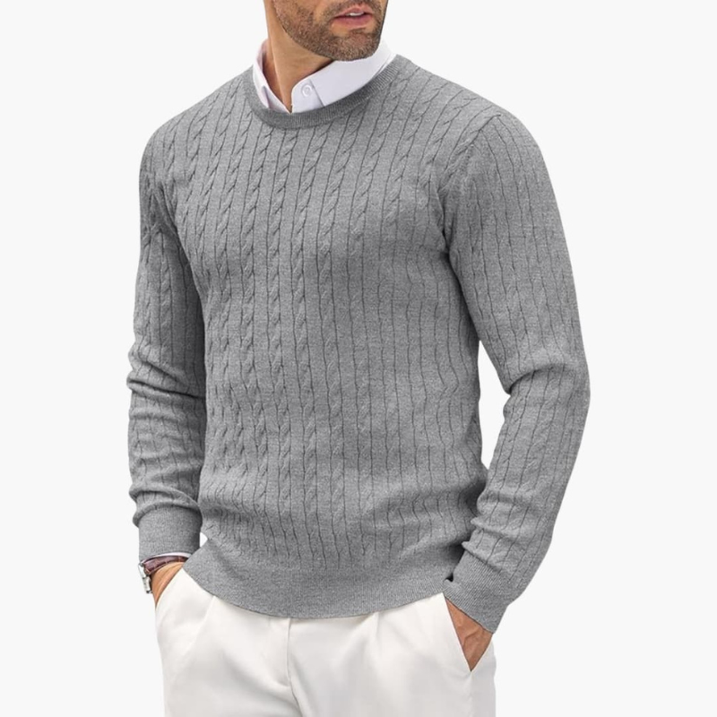 Men’s Jumper | Classic Cable Knit | Casual Mens Clothing