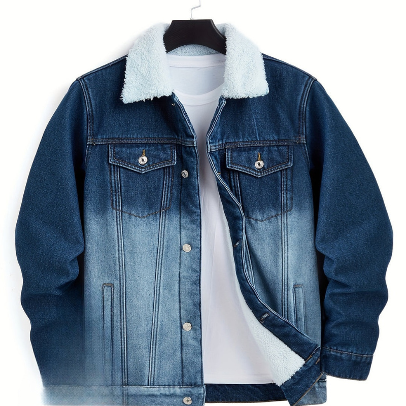 Men’s Jacket | Vintage Denim | With Buttons | Winter