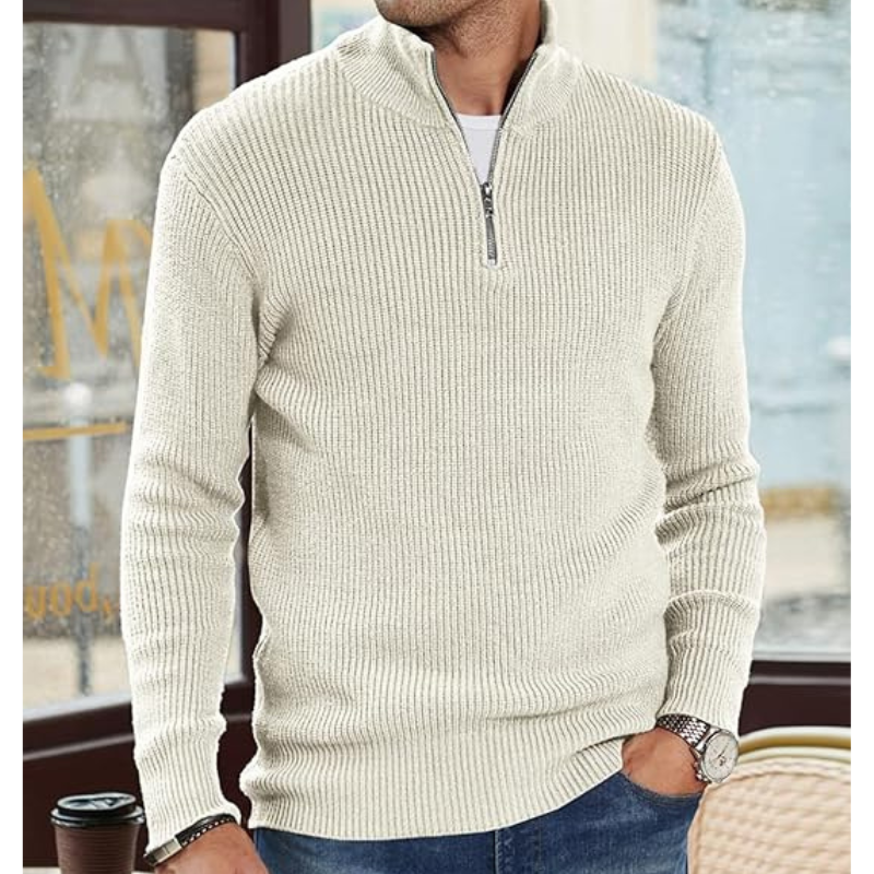 Men's Sweatshirt | Modern Half Zip Sweater | Winter Mens Clothing