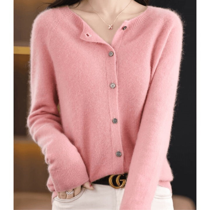 Women’s Cardigan | Soft Round-Neck Jumper | Clothing Knitwear
