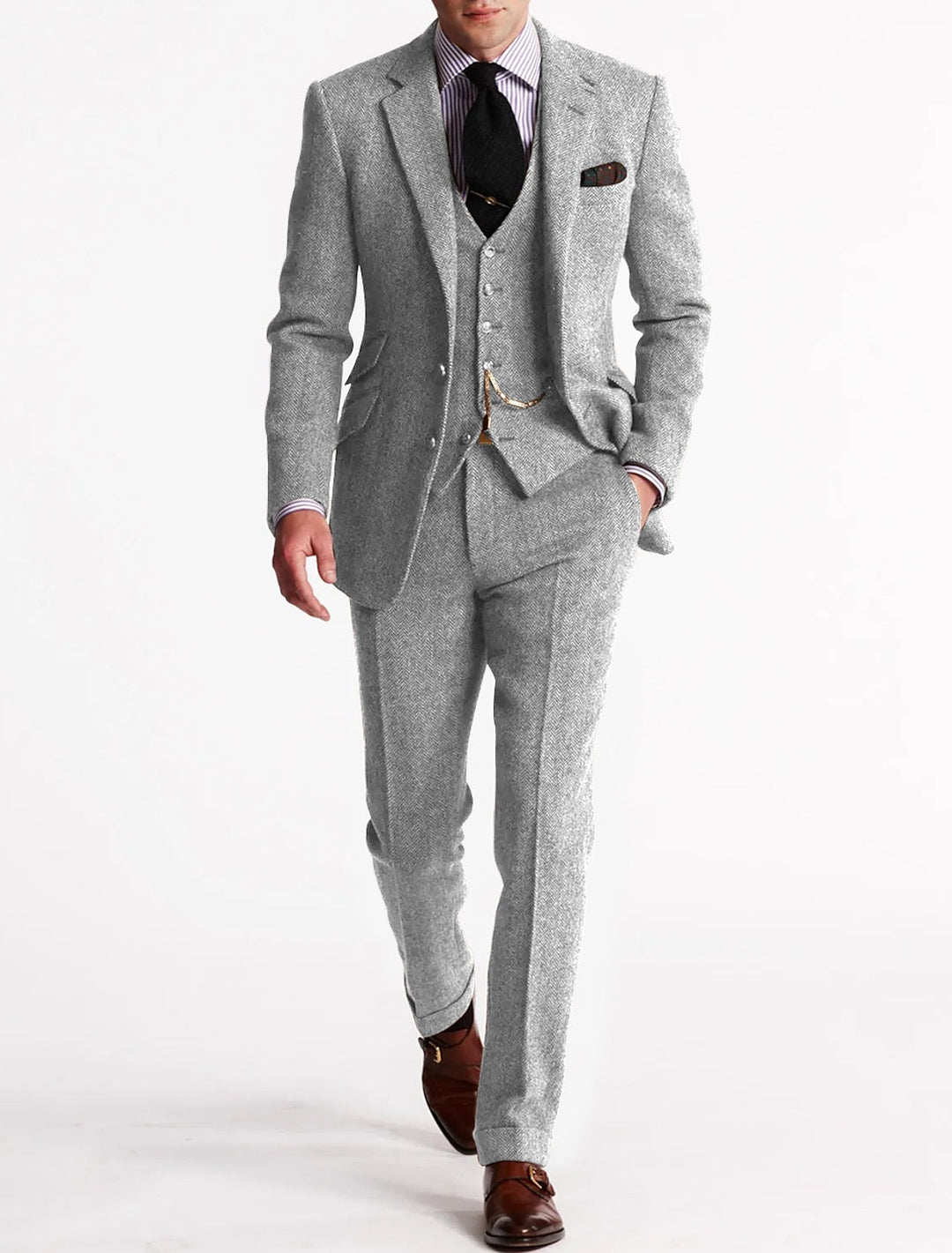 Men’s Set | Elegant Three Piece Suit | Formal Mens Clothing