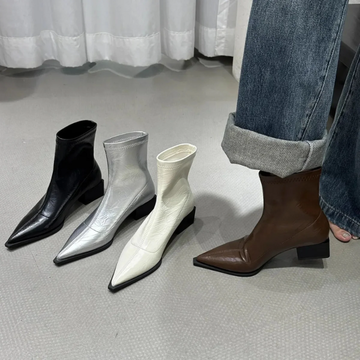 Ankle Boots Women | Pointed Toe Shoes | Elegant Winter Style