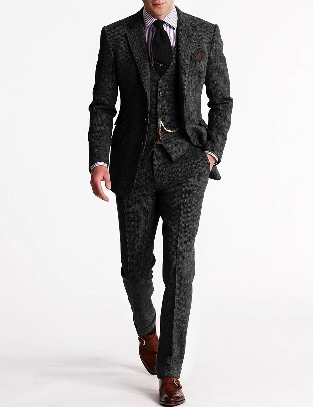 Men’s Set | Elegant Three Piece Suit | Formal Mens Clothing